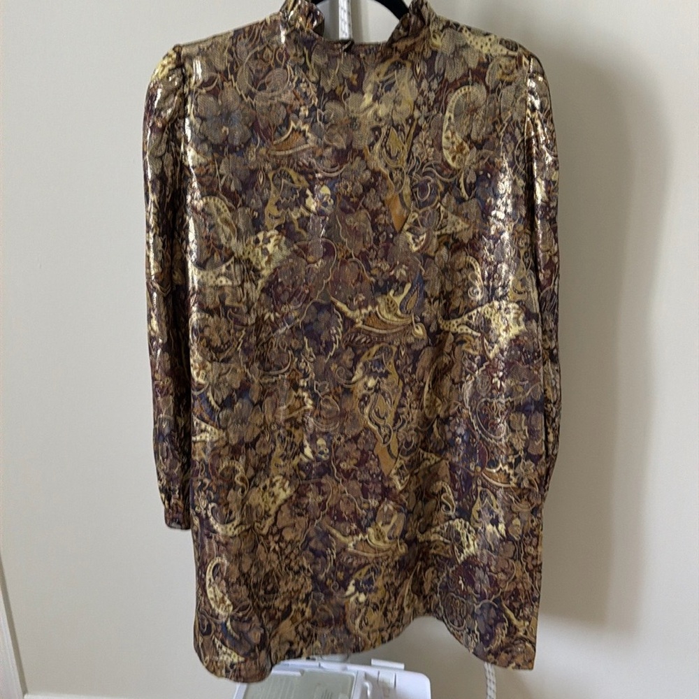 NWOT Ba+Sh Chiba gold mini dress, size M - Picture 12 of 15